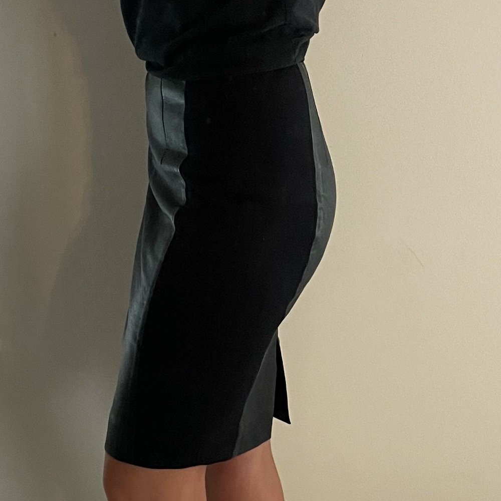 The Limited Faux Leather Knit Panel Pencil Skirt - Picture 2 of 2